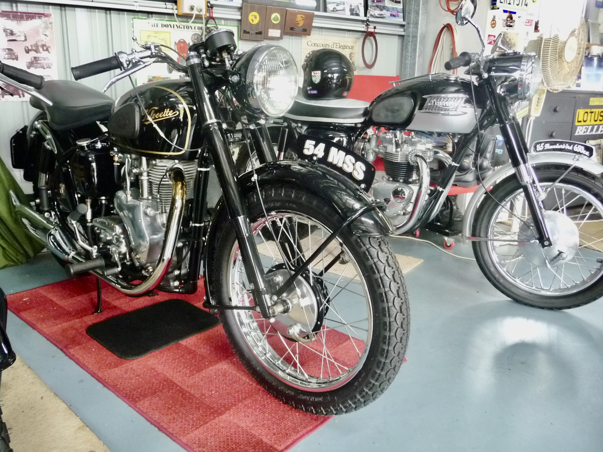 Classic motorcycles on show